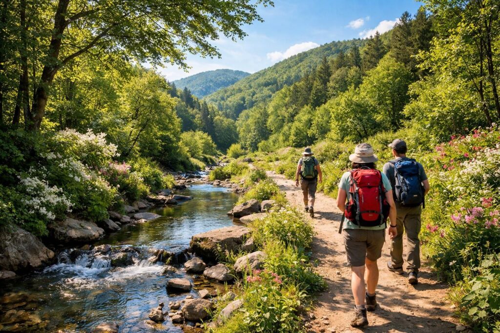 explorez le chemin de la vallée des eaux claires, une randonnée captivante alliant nature préservée et paysages à couper le souffle. partez à la découverte d'un itinéraire idéal pour les amoureux de la nature et de la tranquillité.