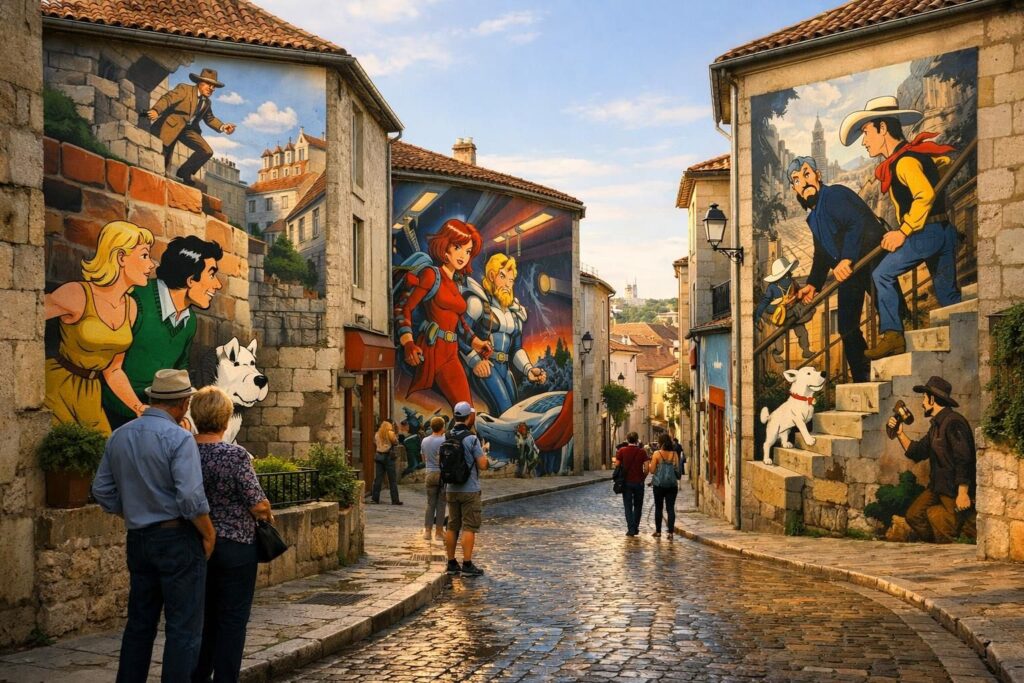 découvrez le circuit complet des murs peints d’angoulême et plongez dans un parcours unique dédié à la bande dessinée, alliant art urbain et culture bd.