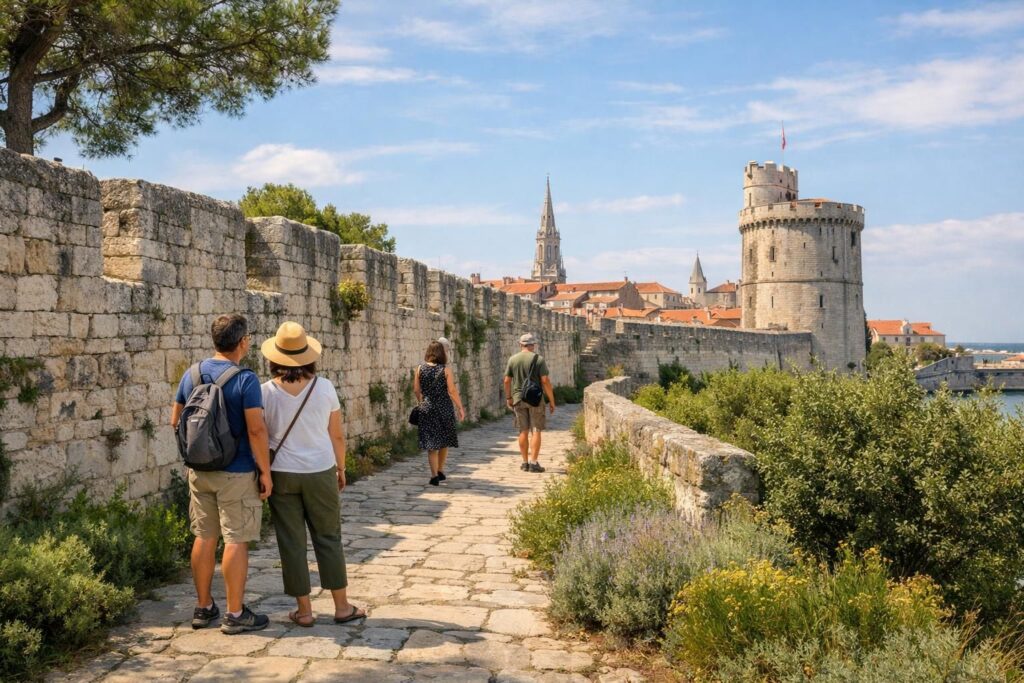 découvrez le chemin des remparts de la rochelle, une balade historique incontournable qui vous plonge au cœur du patrimoine et des fortifications anciennes de la ville.